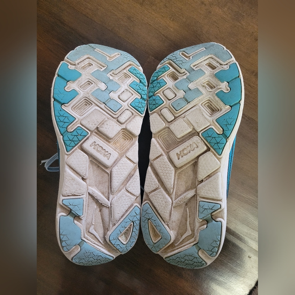 Hoka Women's Clifton 5 Cyan Dark Shadow Running Shoes Size 6.5 Athletic Sneakers - Picture 7 of 13